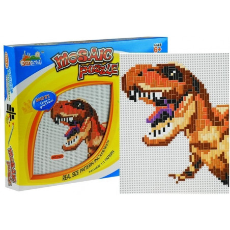 Ragadós mozaik puzzle DIY dinoszaurusz minta mellékelve
