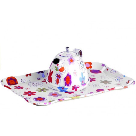 Gyönyörű fém teaszerviz konyhai készlet