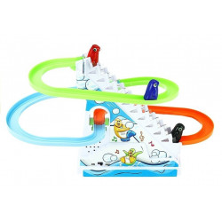 Vicces Penguin Race Racer Ice Slide Track Gyerekjáték Fények Hangok