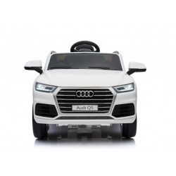 Audi Q5 fehér - elektromos autózás - gumi kerekek bőrülések 2,4G távirányító