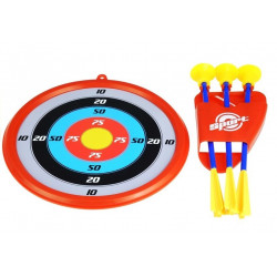 Sportos számszeríj gyerekeknek pajzzsal és nyilak tegezével.