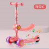 Háromkerekű egyensúlyi robogó Saddle Pink Music Diodes Rabbit