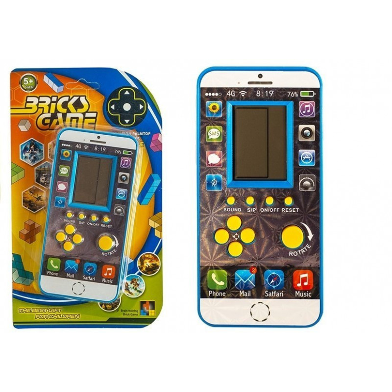 Elektronikus tégla játék Tetris okostelefon kék