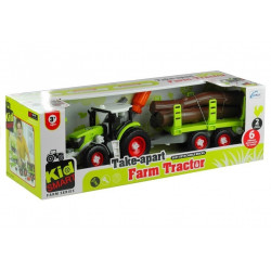 Összeszerelő traktor fához pótkocsival 43 cm