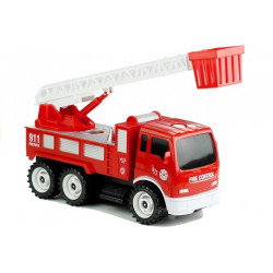 Állítsa be a Fireman Fire Engine autó sisak tűzoltó fűrész 14 elem
