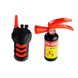 Állítsa be a Fireman Fire Engine autó sisak tűzoltó fűrész 14 elem