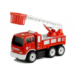Állítsa be a Fireman Fire Engine autó sisak tűzoltó fűrész 14 elem