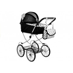 Retro Dolls Buggy Alice - XL fekete fehérrel