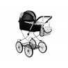 Retro Dolls Buggy Alice - XL fekete fehérrel