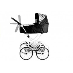 Retro Dolls Buggy Alice - XL fekete fehérrel