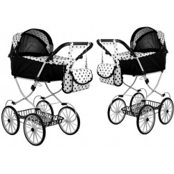 Retro Dolls Buggy Alice - XL fekete fehérrel