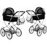 Retro Dolls Buggy Alice - XL fekete fehérrel