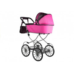 Retro Dolls Buggy Alice - XL rózsaszín, fekete