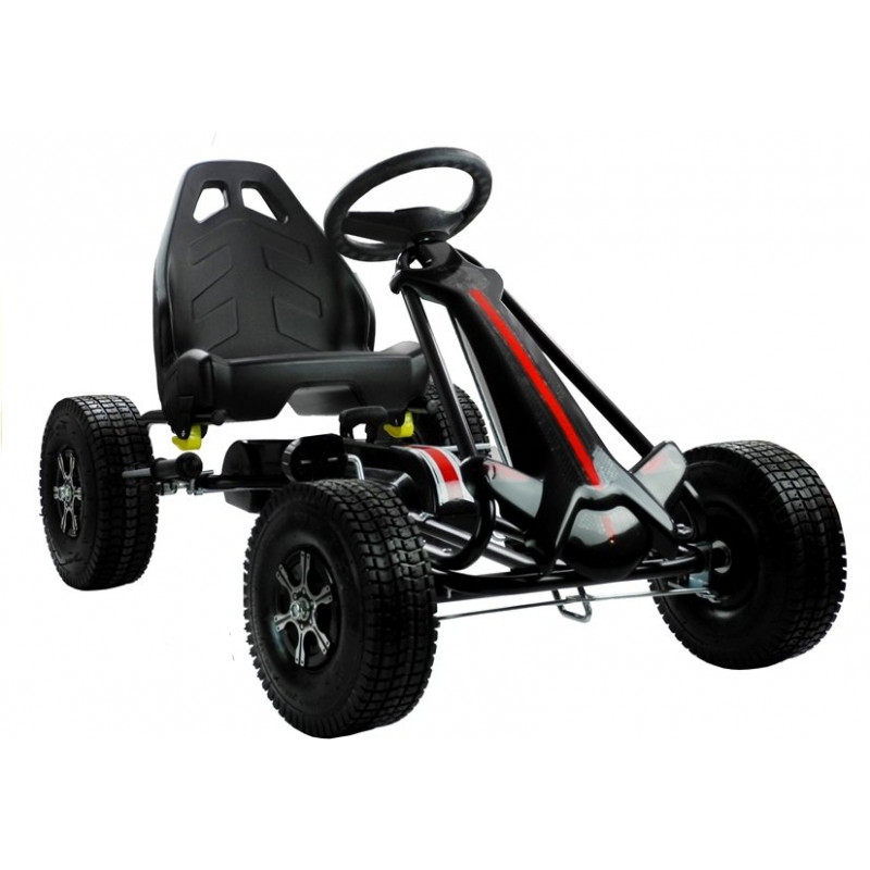 Go-Cart Monster Black - pumpált kerekek kéztöréssel