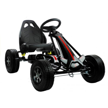 Go-Cart Monster Black - pumpált kerekek kéztöréssel