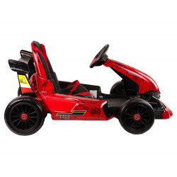 XMX619 pirosra festett Spider akkumulátoros gokart