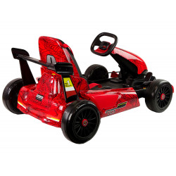 XMX619 pirosra festett Spider akkumulátoros gokart