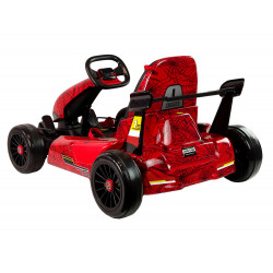 XMX619 pirosra festett Spider akkumulátoros gokart