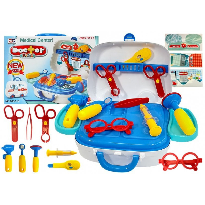 Orvos szett tokban, tartozékokkal