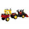 Traktor pótkocsival és pedálos kanállal, Benson Red