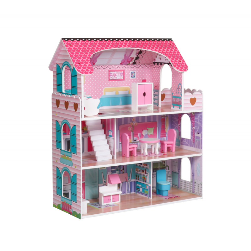 Babaház Fa Villa Bianca Bútor 70 cm