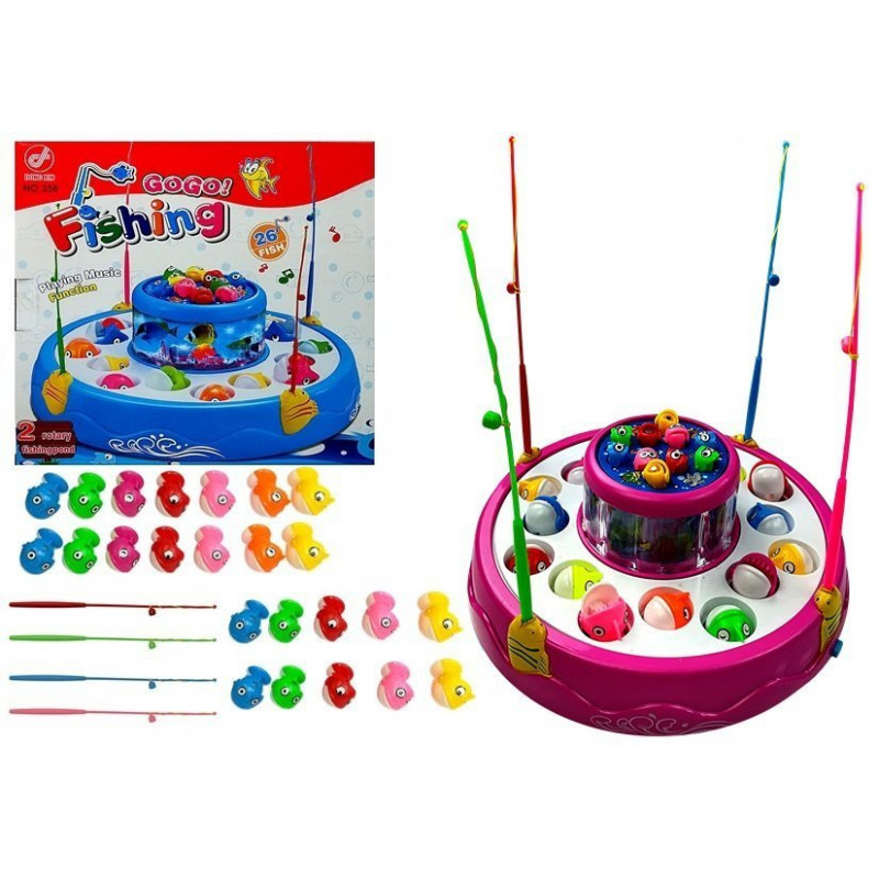 Megy! Megy! Horgászjáték Magnetic Fish 2 Ponds 26 Fish Pink