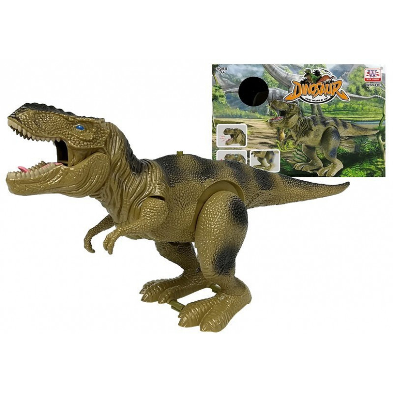 Dinosaur Tyrannosaurus Rex akkumulátorral működő zöld