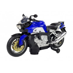 Kék motorkerékpár akkumulátorral működik