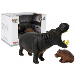 Állatok Afrika víziló Zebra figurák halmaza