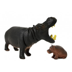 Állatok Afrika víziló Zebra figurák halmaza