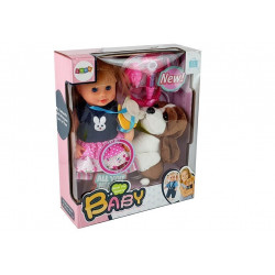 Lalka Dziewczynka z Pieskiem Zestawem Lekarskim i Dźwiękiem