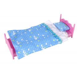 Baba+bútor szett Ágy gardrób fésülködőasztal