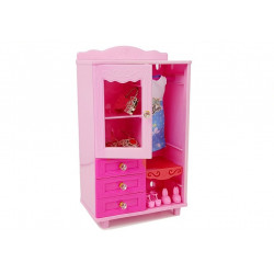 Baba+bútor szett Ágy gardrób fésülködőasztal