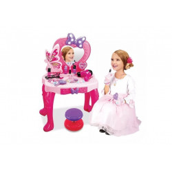 Beauty Set Fényes asztal egy lánynak tükörrel, hangokkal és fényekkel