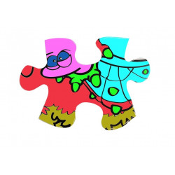 Puzzle Do Kolorowania Dinozaury Pisaki 24 elem