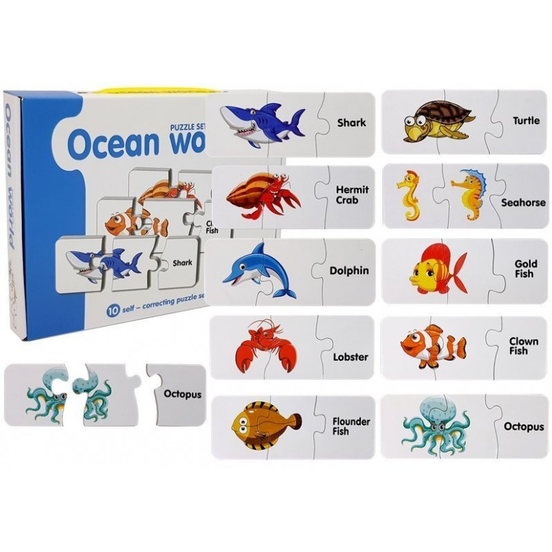 Oktatási rejtvény Az óceánok világa Puzzle 10 kapcsolat