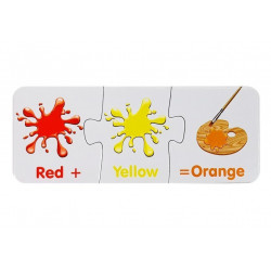 Puzzle Oktatási angol színek 10 kapcsolatok