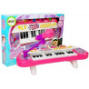 Billentyűzet Piano 24 gombos USB mikrofon Rózsaszín