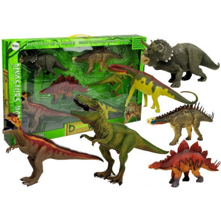 Dinosaur Set Big Figures Models 6 db Stegosaurus