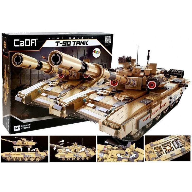 Építőelemek Cada Tank T90 1722 elemek