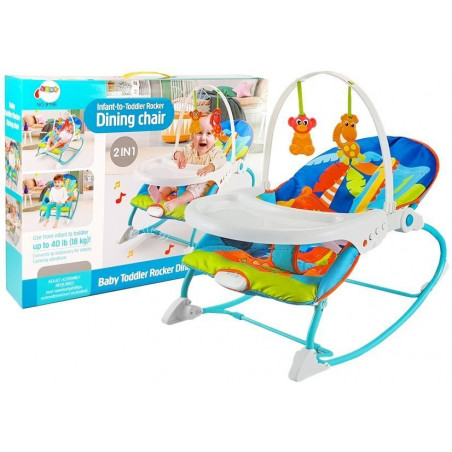 Cradle Rocker Chair 2 az 1-ben Etetőszék kék