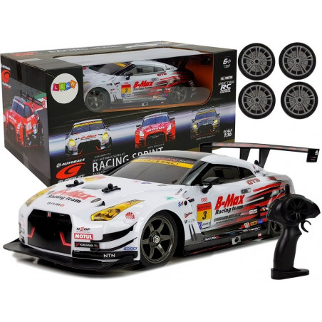 Távirányítós Drift Car Black Nissan GT-R Nismo GT3 1:16 2.4G