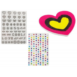 Körömfestő szett Glitter adagoló színes matricák