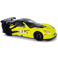 R / C Racing Sport Car 1:18 Corvette C6.R sárga 2,4 G lámpák