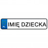 Rendszámtáblák Gyermeke nevének matricája