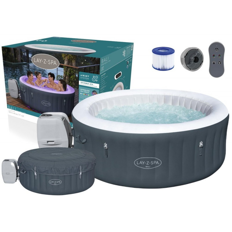 4 személyes felfújható SPA jakuzzi 180 cm x 66 cm Bestway 60009