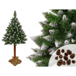 Karácsonyfa gyémántfenyő 3D törzsön 180 cm Snow Glitter