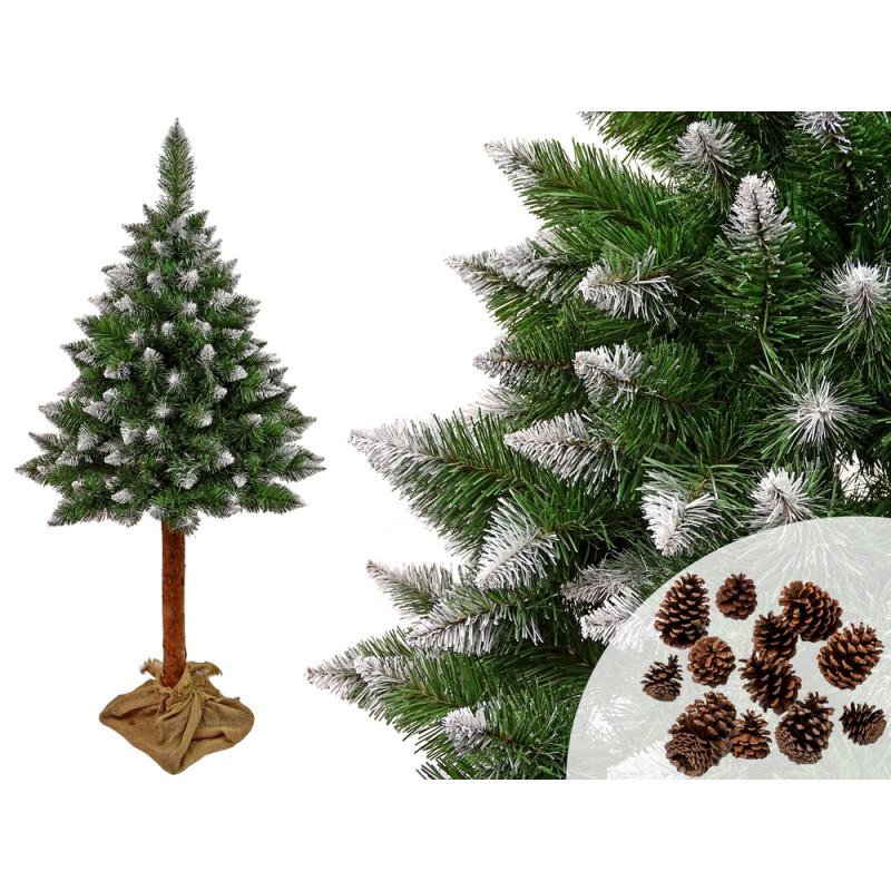 Karácsonyfa gyémántfenyő 3D törzsön 180 cm Snow Glitter Karácsonyfa gyémántfenyő 3D törzsön 180 cm Snow Glitter