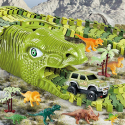 Hatalmas Dinosaur Track Park autófigurák