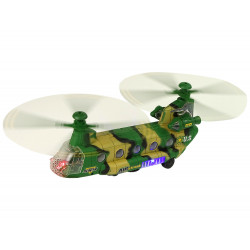 Katonai helikopter Hatalmas Wings Lights Sound Moro